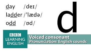 English Pronunciation 👄 Voiced Consonant  d  odd’ did and ladder [upl. by Jc]