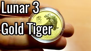 Lunar 3 Tiger 2022 1 oz Gold Münzvorstellung [upl. by Munmro86]