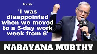 I was disappointed when we moved to a 5day work week from 6 Narayana Murthy [upl. by Lladnek]