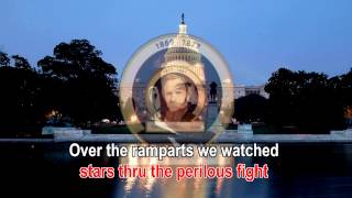 Star Spangled Banner O Say Can You See HD1080 with Karaoke and Presidents Photo [upl. by Resaec]