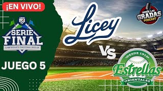 LICEY VS ESTRELLAS  JUEGO 5 EN VIVO  SERIE FINAL LIDOM  DesdeLasGradas [upl. by Lotz]