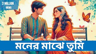 মনের মাঝে তুমি  Moner Majhe Tumi Bengali Romantic Songs  Bengali romantic songs heart touching [upl. by Todd]