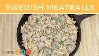 HOW TO MAKE SWEDISH MEATBALLS  YumDelectable [upl. by Trilbi]