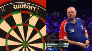 PDC The Masters 2013  Semi Final  Lewis 3 van Barneveld 10 [upl. by Nagiam]