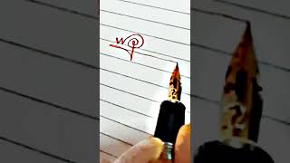 waqar ahmad name signature idea youtubeshorts shorts calligraphy signature [upl. by Vale]