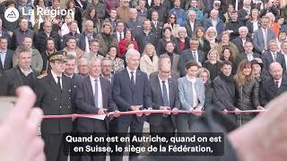 Inauguration du nouveau siège de la Fédération Française de Ski à Annecy [upl. by Arted]