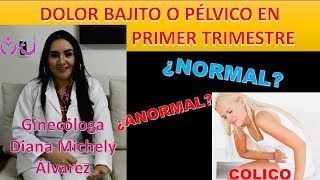 DOLOR PELVICO o DOLOR BAJITO en PRIMER TRIMESTRE POR GINECOLOGA DIANA ALVAREZ [upl. by Opportina]