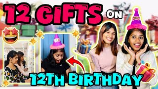 TIYAKUTTYUDE 12TH BIRTHDAYK 12 GIFTS 🥳🎁  Big surprise🤩  thejathangu😉 [upl. by Ellehctim270]