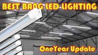 Best Bang for Garage Lights  1 Year Review Amazon Cheapest LED Lights Available 5000K [upl. by Rihana]