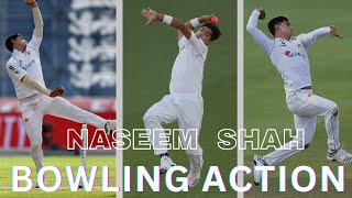 Naseem Shah bowling action slow motion Bowling Action Part2 [upl. by Brynn61]