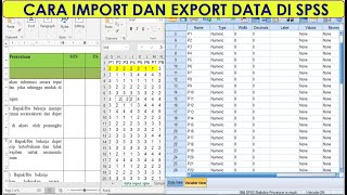 TUTORIAL CARA IMPORT DAN EXPORT DATA SPSS VERSI 26 [upl. by Ahsaelat]