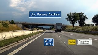 🇩🇪 A94 AS Pastetten  MünchenSteinhausen 35x [upl. by Seuqramed]