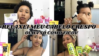 RELAXANDO O CABELO COM CÁLCIO amp OIL DA SALON LINE  FIZ TUDO SOZINHA  O RESULTADO ME SURPREENDEU [upl. by Ivie]