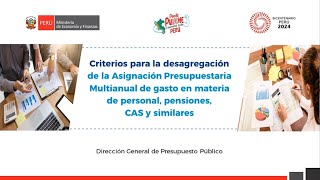 DGPPCriterios para desagregación de la APM de gasto en materia de personal pensiones CAS y afines [upl. by Ocsinarf]