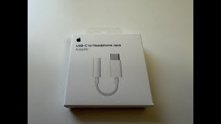 Apple USBC to 35 mm Headphone Jack Adapter Unboxing [upl. by Adallard]