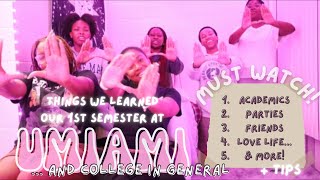 THINGS WE LEARNED OUR FIRST SEMESTER AT UMIAMI [upl. by Greggory]