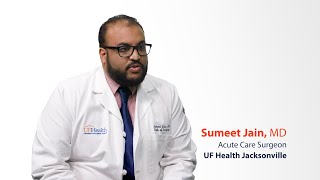 Acute care surgery at UF Health Jacksonville by Dr Sumeet Jain [upl. by Asiak]