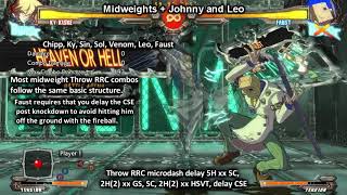 GGXrd Rev21 Throw RRC Combos into Meterless DCCSE IB Tight Empty Jump 5K [upl. by Leonhard]