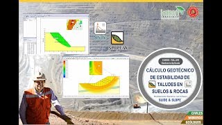 CURSO GEOTECNIA APLICADA al CÁLCULO GEOTÉCNICO DE ESTABILIDAD DE TALUDES EN SUELOS amp ROCASON LINE [upl. by Redvers]