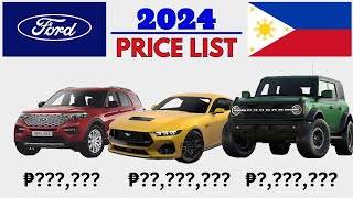 FORD CARS PRICE LIST PHILIPPINES 2024 [upl. by Nomzzaj762]