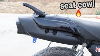 Look your seat like a superbike 🔥 seat cowl for splendor [upl. by Eelyab]