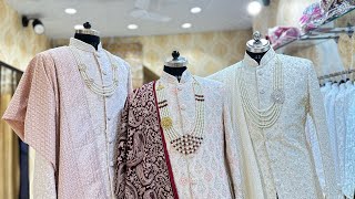 Best Reasonable Sherwani Design’s in Chandni Chowk  Designer sherwani taste in Best Range [upl. by Nihhi993]