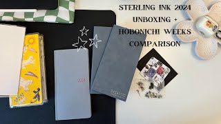 Sterling Ink 2024 unboxing  hobonichi weeks comparison [upl. by Files478]