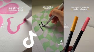 easy aesthetic doodle ideas ♡ Lia Hansen TikTok compilation ♡ easy art ideas for when you’re bored [upl. by Oirotciv]