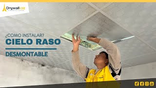 ¿Como Instalar CIELO RASO de BALDOSA Desmontable EN TAN SOLO 3 HORAS [upl. by Aramenta]