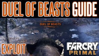 Far Cry Primal Duel of Beasts Exploit  Easy Completion Trick  Tensay  Mammoth Rhino Cheat  Tips [upl. by Urbani]