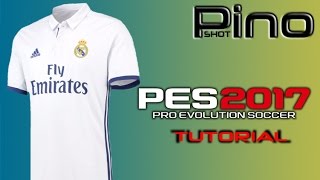 Edit Real Madrid Home Kit  PES 2017 Tutorial [upl. by Moskow]