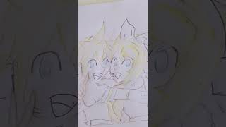 Len and Rin vocaloid art sketch drawing viral anime memes kimetsunoyaibafanart miku [upl. by Nathanael454]