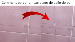 Comment percer un carreau de carrelage de salle de bain faïence Guide astuce tuto démonstration [upl. by Akenna]