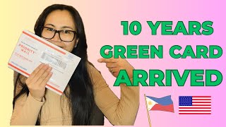 GREEN CARD ARRIVED IN MAIL 10 YEARS GC  ROC timeline amp the process [upl. by Acinet]