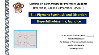 bile pigment biosynthesis and hyperbilirubinemia jaundice [upl. by Minnaminnie]