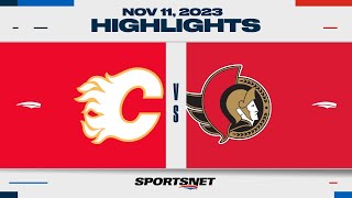 NHL Highlights  Flames vs Senators  November 11 2023 [upl. by Costello586]