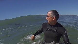 Great White Shark Surprises Solitary Surfer [upl. by Ijuy915]