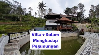 Jual Rumah Villa ada Kolam Ikan amp Renang Anak  Gazebo View Bagus Luas 500 m2 di Daerah Dingin [upl. by Ariet793]