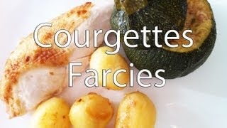 Recette courgettes farcies au jambon [upl. by Anawaj]