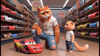 Awesome Dad Cat works to buy Gifts for Kittens🎁🐱 cat cute ai catlover cutecat aicat 2 [upl. by Ellessig402]