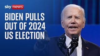 Joe Biden pulls out of 2024 US presidential race [upl. by Marti]