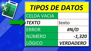 Texto Excel Tipo De Datos  Excel [upl. by Yendor]