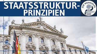 5 Staatsstrukturprinzipien einfach erklärt  Republik Demokratie Rechtsstaatlichkeit Föderalismus [upl. by Aremihc851]