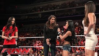 Stephanie McMahon causes unrest in the Divas division Raw Sept 1 2014 [upl. by Gillie513]