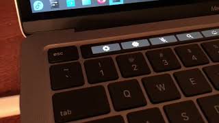 Touch Bar Buttons of the 13quot Macbook Pro running Fedora Asahi Linux Remix [upl. by Aidnac]