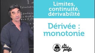 Dérivée  monotonie  Maths  MPSI 1ère année  Les Bons Profs [upl. by Ingamar]