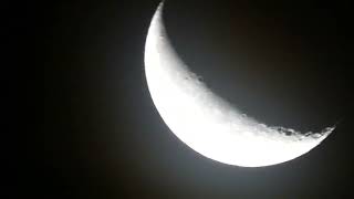 Waning crescent moon [upl. by Ahsoik]