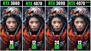 Rtx 3080 Vs Rtx 4070 Vs Rtx 3090 Vs Rtx 4070 Super  Test in 20 Games  1080p  2k  4k [upl. by Dis800]