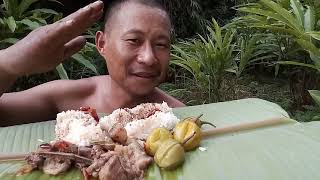 EATING PORK WITH RICE AFTER HARVESTED CARDAMOM AT DZULHA NAGALAND INDIA MUKBANG [upl. by Euqinim]