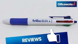 Artline Clix 4 Colour Retractable Ballpoint Pen Overview [upl. by Emerick67]